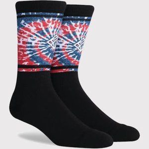 Dwyane Wade Men's Athletic Knit Dyed Crew Socks, Black Size L (6-12)